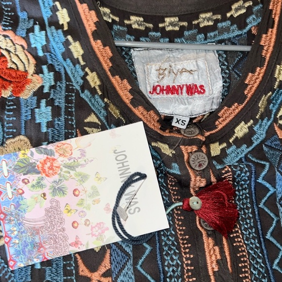 Johnny Was Biya Crozier Dress Embroidered Boho size XS. 44” from waist down. NWT - Picture 9 of 17